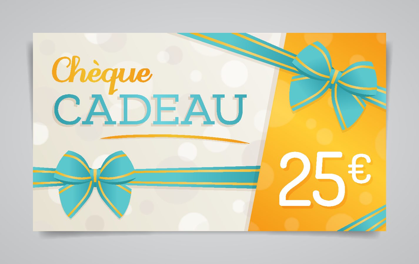 Exemple de carte / bon cadeau imprimé par KOOPRINTA