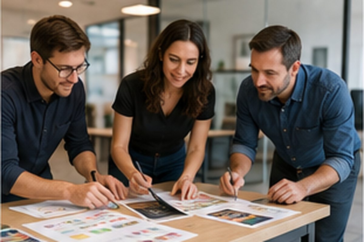 Une équipe accompagne le client