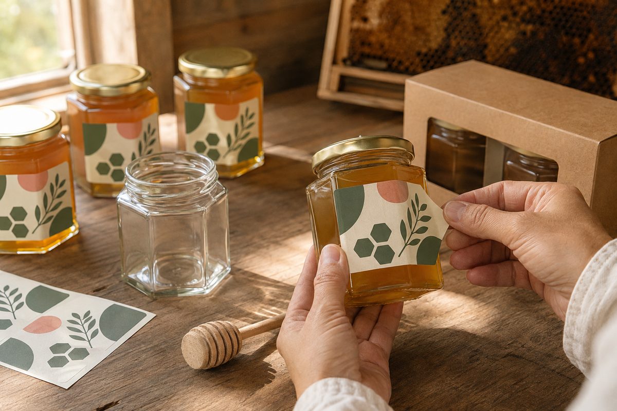 Étiquettes pour pots de miel imprimé par KOOPRINTA